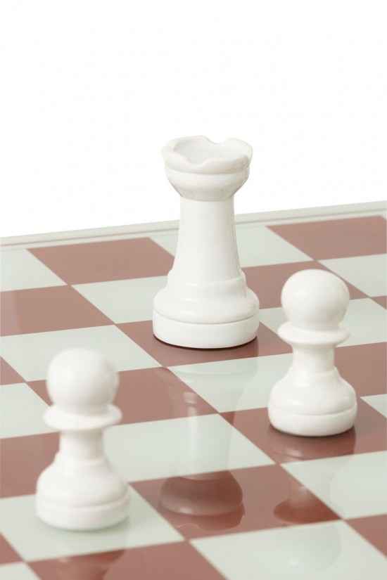 J-Line J Line echiquiers en bois Jolipa Echiquier Plateau Polyrésine Blanc Rouge Noël.