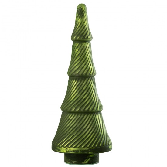 J Line Sapin De Noël Oxydé Cotelé Verre Vert Large L16xB16xH41 cm Jline 55064 by Jolipa 55064.
