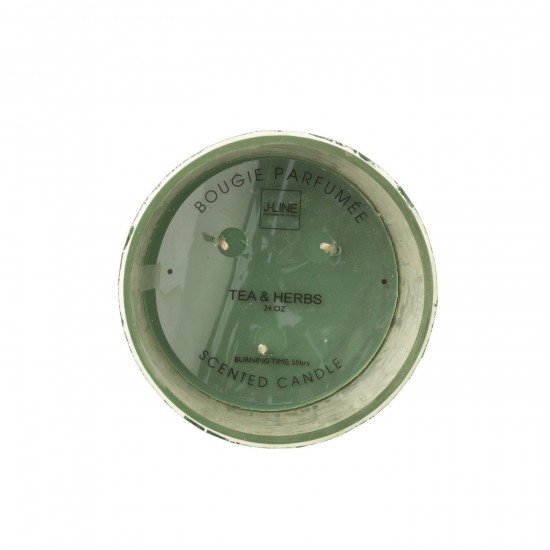 Jolipa Bougie Parfumée Miroir Verre Vert.