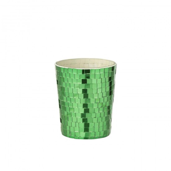 J Line Bougie Parfumée Miroir Verre Vert L13xB13xH16 cm Jline 55148 by Jolipa 55148.