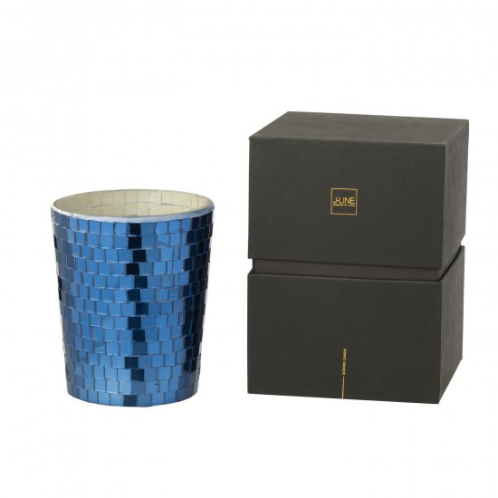 J-Line J Line bougies parfumées Jolipa Bougie Parfumée Miroir Verre Bleu.