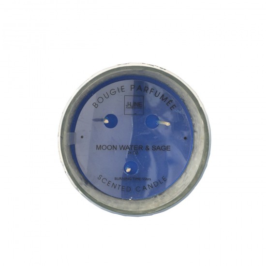 Jolipa Bougie Parfumée Miroir Verre Bleu.