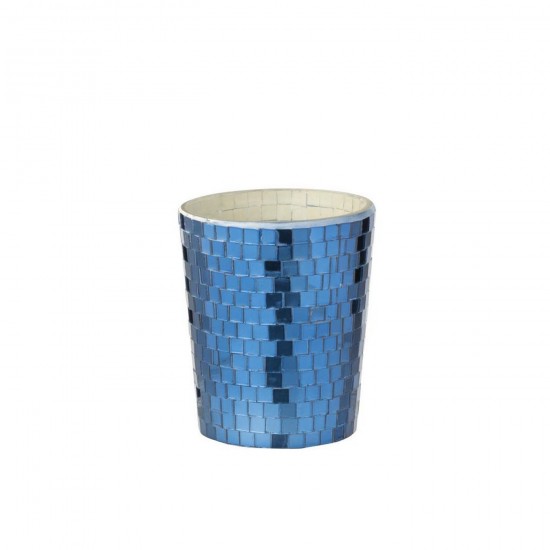 J Line Bougie Parfumée Miroir Verre Bleu L13xB13xH16 cm Jline 55162 by Jolipa 55162.