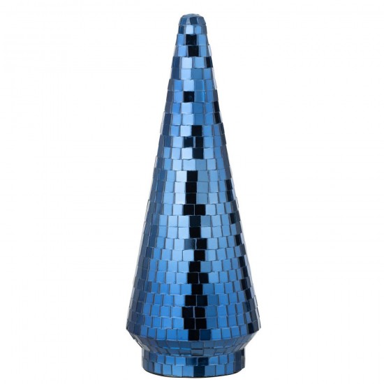 J Line Arbre Miroir Verre Bleu Large L13xB13xH33 cm Jline 55174 by Jolipa 55174.