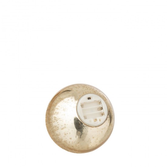 Jolipa Boule Led Craquelé Verre Doré Small.