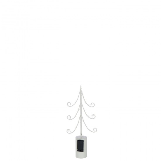 Jolipa Arbre Led Base Cylindre Fer Blanc Small.