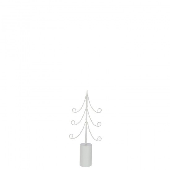 J Line Arbre Led Base Cylindre Fer Blanc Small L19xB6xH42 cm Jline 55269 by Jolipa 55269.