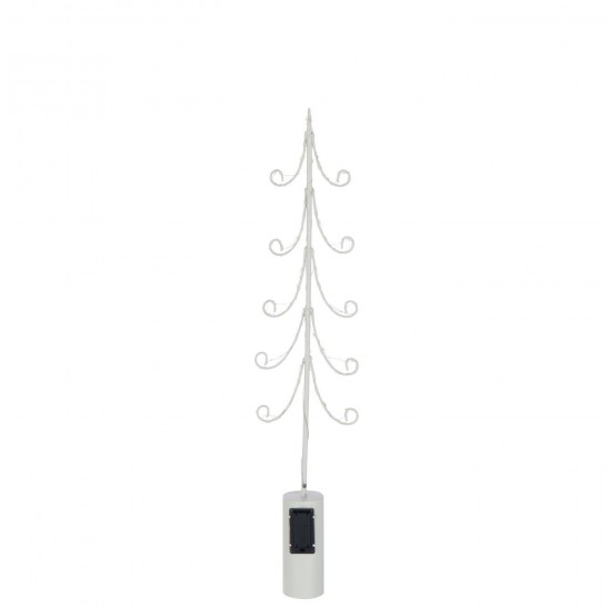 Jolipa Arbre Led Base Cylindre Fer Blanc Large.