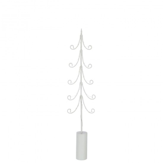 J Line Arbre Led Base Cylindre Fer Blanc Large L17xB6xH72 cm Jline 55271 by Jolipa 55271.