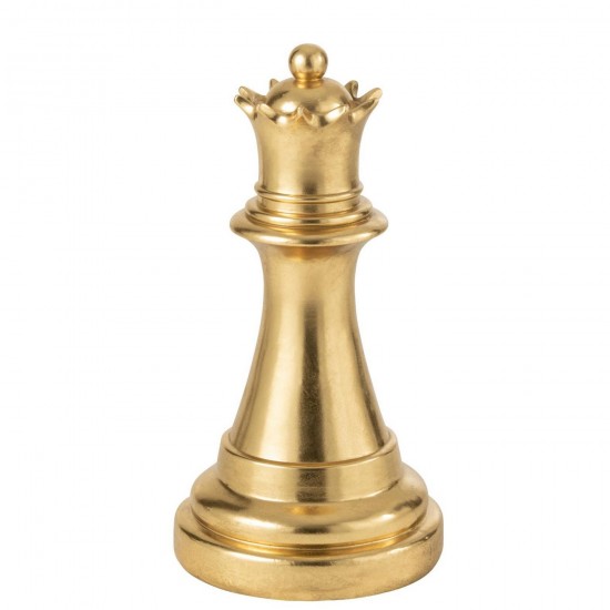 J Line Pièce D'Échecs Reine Polyrésine Doré L35xB35xH67 cm Jline 55311 by Jolipa 55311.