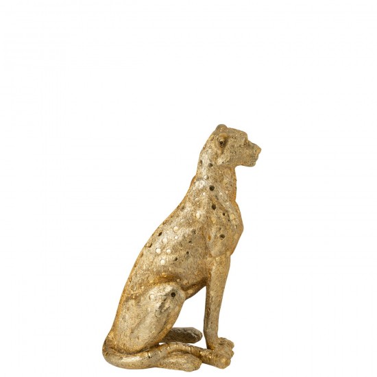 J-Line J Line Léopards Jolipa Leopard Debout Polyrésine Doré Medium.