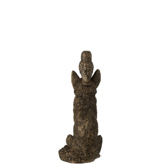 J-Line J Line animal animaux statuettes Jolipa Renard Hibou Polyrésine Bronze.