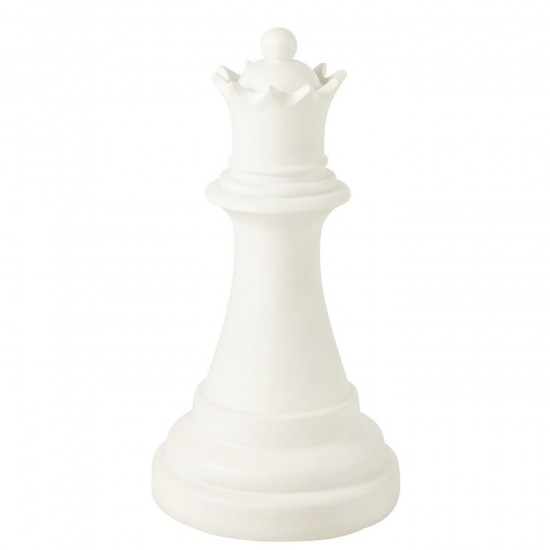J Line Pièce D'Échecs Reine Polyrésine Blanc L35xB35xH67 cm Jline 55332 by Jolipa 55332.