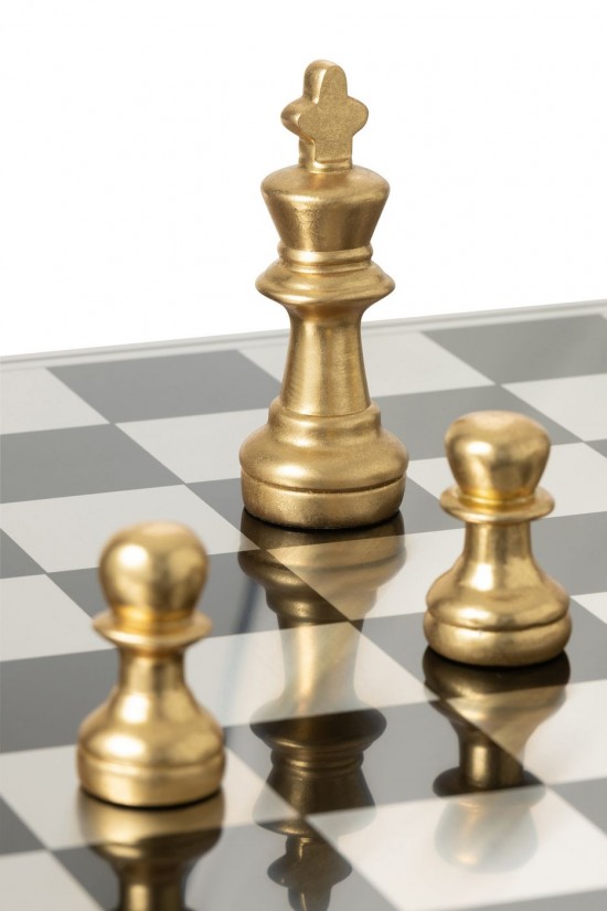 Jolipa Scacchiera Vassoio Poliresina Oro/Nero.