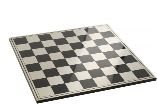 J-Line J Line echiquiers en bois Jolipa Echiquier Plateau Polyrésine Doré Noir.