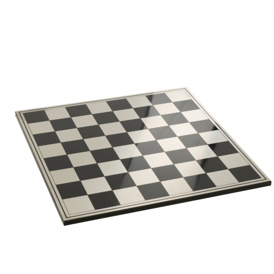 J-Line J Line echiquiers en bois Jolipa Echiquier Plateau Polyrésine Doré Blanc.