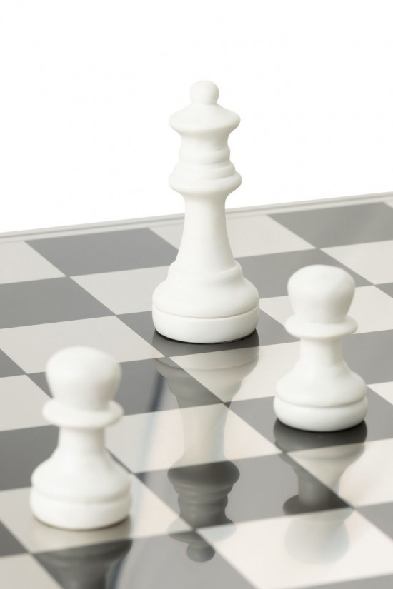 J-Line J Line echiquiers en bois Echiquier Plateau Polyrésine Doré Blanc.