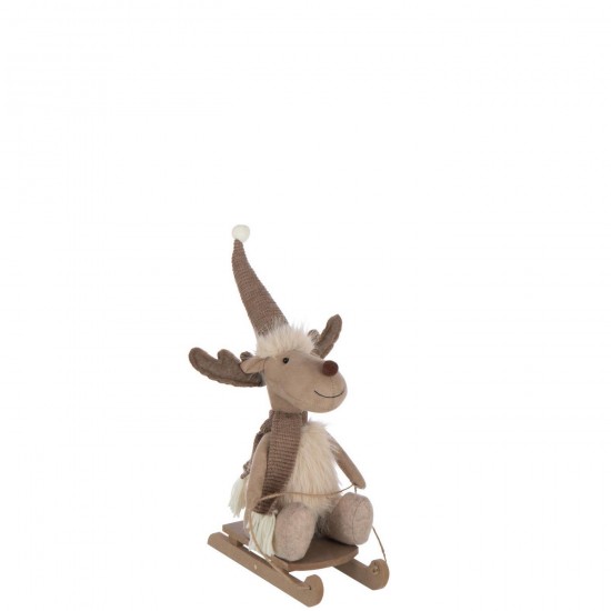 J Line Élan Luge Polyester Beige L15xB25xH40 cm Jline 55344 by Jolipa 55344.