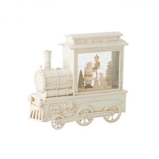 J Line Boule De Neige Locomotive Plastique Blanc L19xB9xH26 cm Jline 55358 by Jolipa 55358.