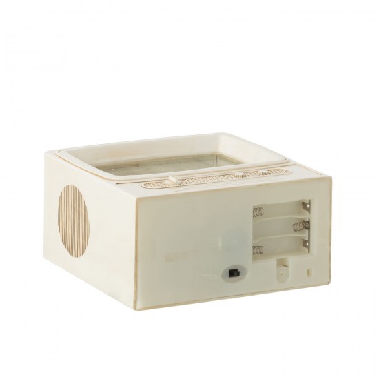 Jolipa Boule De Neige Television Plastique Blanc.