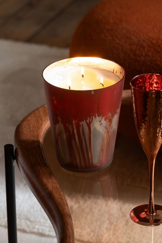 Jolipa Bougie Parfumée Noa Forêt Soja Rouge Doré Large 95H.