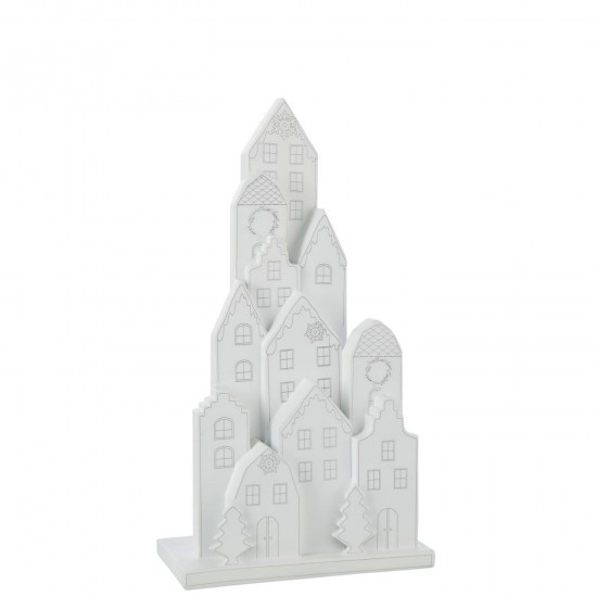 J Line Maison Classique Poudre De Chaux Blanc Noir L26xB13xH47 cm Jline 55534 by Jolipa 55534.