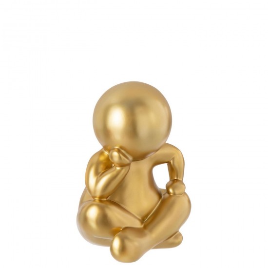 J Line Marcel Assis Poudre De Chaux Doré L25xB23xH36 cm Jline 55541 by Jolipa 55541.