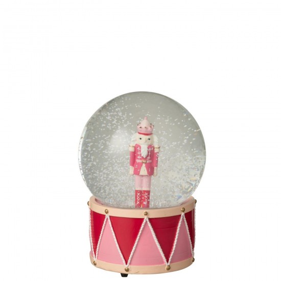 J Line Boule De Neige Casse Noisette Poudre De Chaux Blanc Rose L12xB12xH17 cm Jline 55623 by Jolipa 55623.