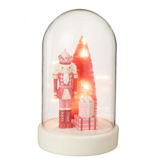 J-line 55624 Jolipa JLine objets deco cloche en verre avec objet.
