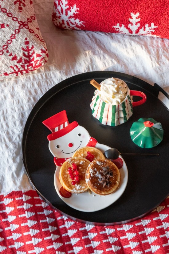 Jolipa Assiette Bonhomme De Neige Dolomite Rouge Noël Blanc.