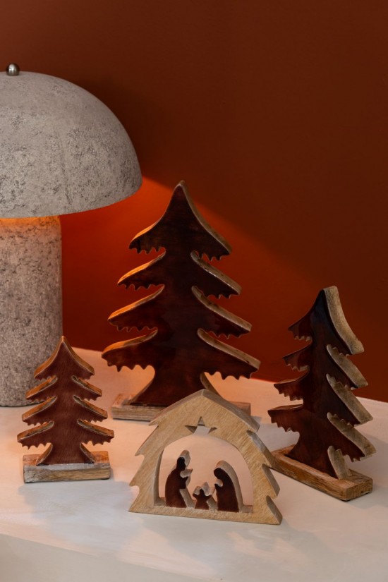 Jolipa Pin Sur Base Bois De Manguier Naturel Marron Small.