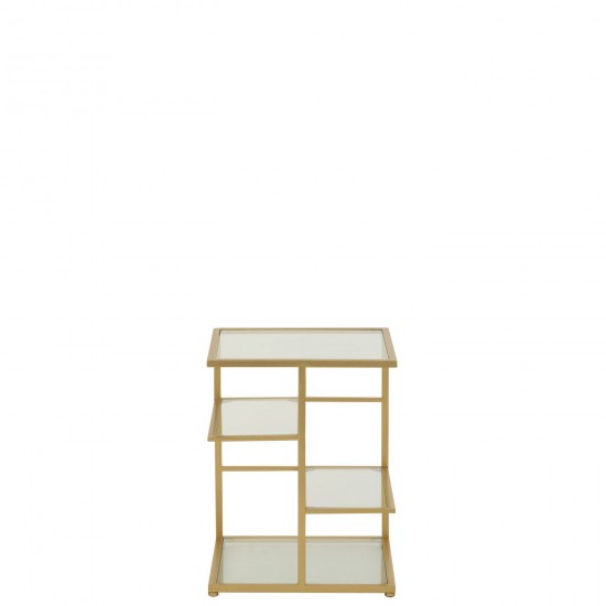 J-Line J Line tables d appoint bouts de canapé Jolipa Table D Appoint Fer Verre Doré.