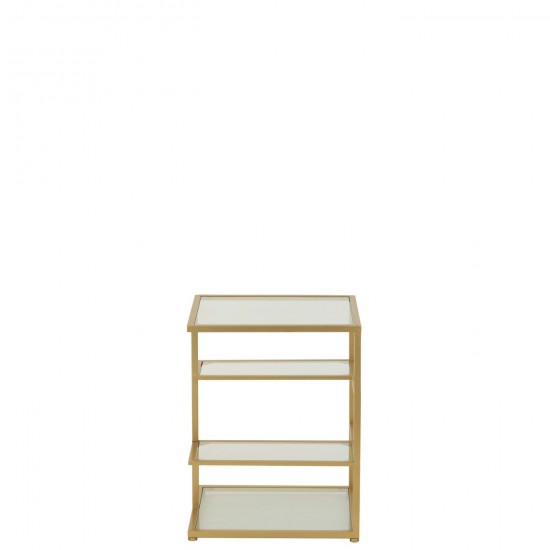 Jolipa Table D Appoint Fer Verre Doré.