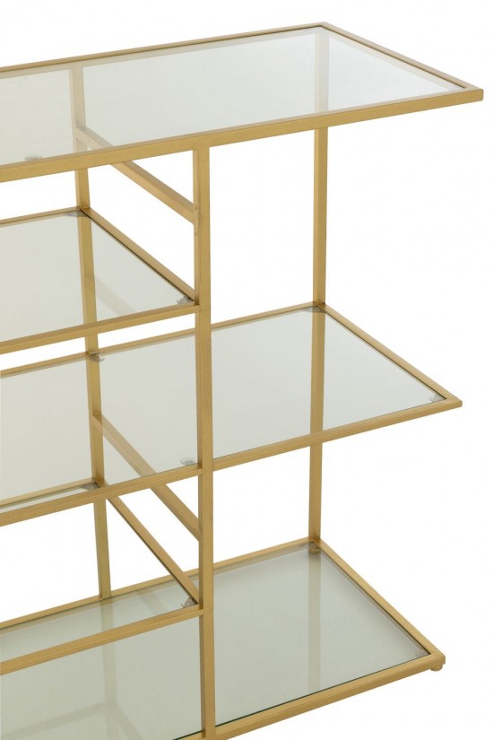 J-Line J Line tables de drapier murales Console Fer Verre Doré.