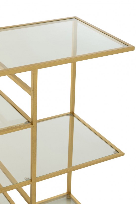 J-Line Consolle Ferro/Vetro Oro.