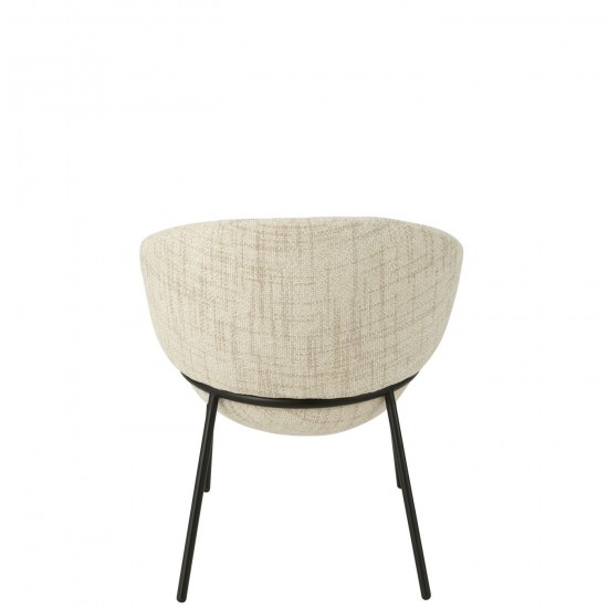Jolipa Chaise Fer Beige Noir.