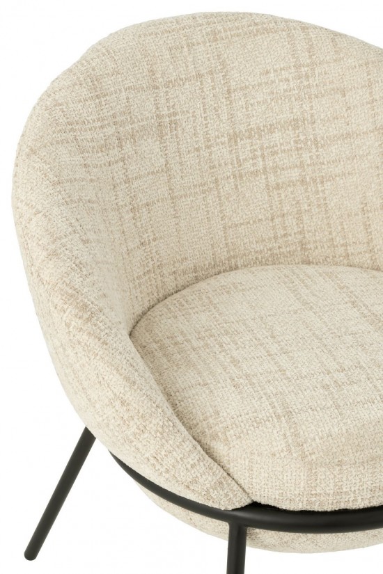 J-Line J Line chaises de repas Chaise Fer Beige Noir.