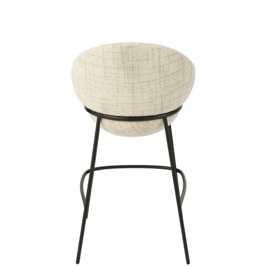 Jolipa Tabouret De Bar Fer Beige Noir.