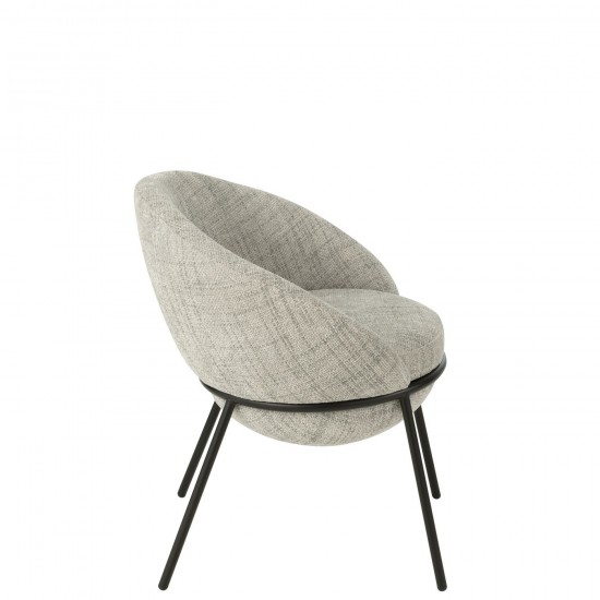 J-Line J Line chaises de repas Jolipa Chaise Fer Gris Noir.