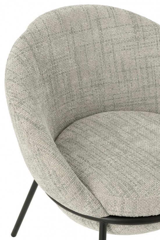 J-Line J Line chaises de repas Chaise Fer Gris Noir.