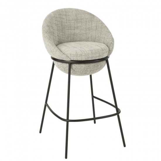 J Line Tabouret De Bar Fer Gris Noir L55xB54xH99 cm Jline 55774 by Jolipa 55774.