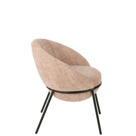 J-Line J Line chaises de repas Jolipa Chaise Fer Rose Clair Noir.