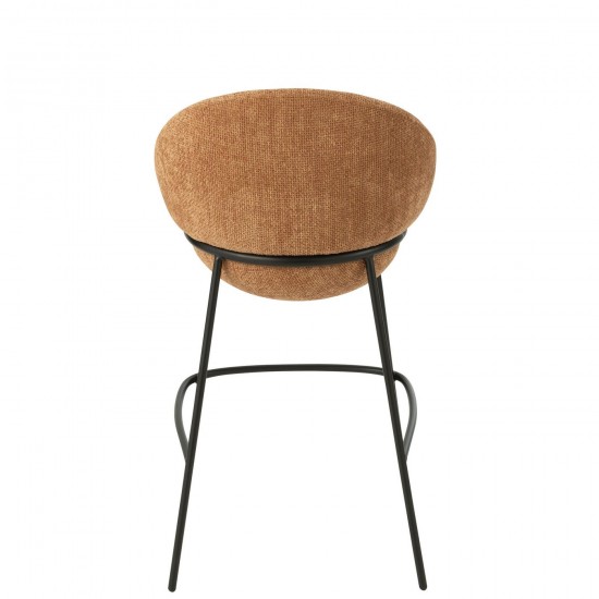 Jolipa Tabouret De Bar Fer Terracotta Noir.