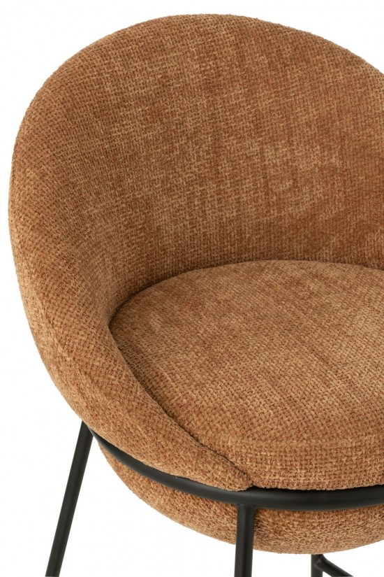 J-Line J Line chaises tabourets de bar Tabouret De Bar Fer Terracotta Noir.