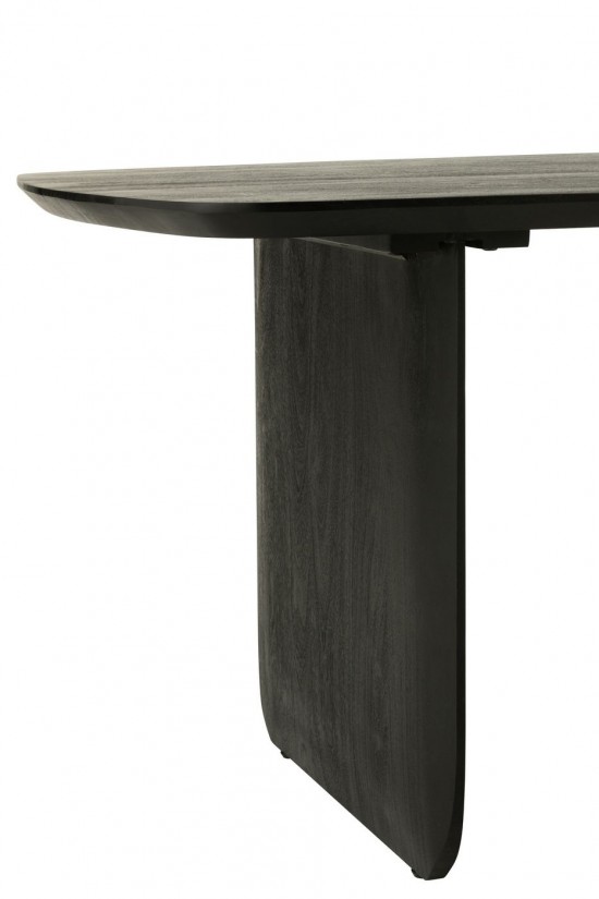 Jolipa Table À Manger Bois D Acacia Noir.