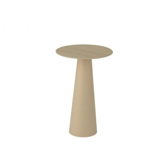 J Line Table D'Appoint Column Cône Fer Écru Beige L40xB40xH63 cm Jline 55842 by Jolipa 55842.