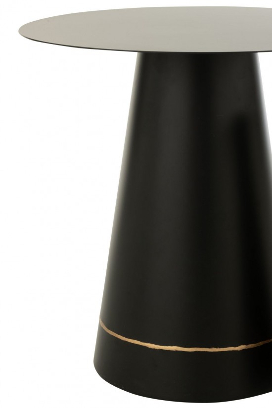 J-Line J Line tables d appoint bouts de canapé Jolipa Set De 2 Table D Appoint Fer Noir Doré.