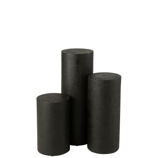 Jolipa Socle Cylindre Mdf Noir Large.