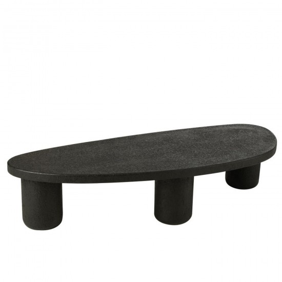 J Line Table Basse Ovale Mdf Noir L157xB61xH34 cm Jline 55890 by Jolipa 55890.