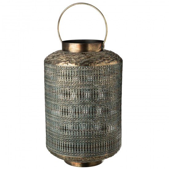 J Line Lanterne Antique Cylindre Fer Bronze Large L45xB45xH66 cm Jline 55908 by Jolipa 55908.
